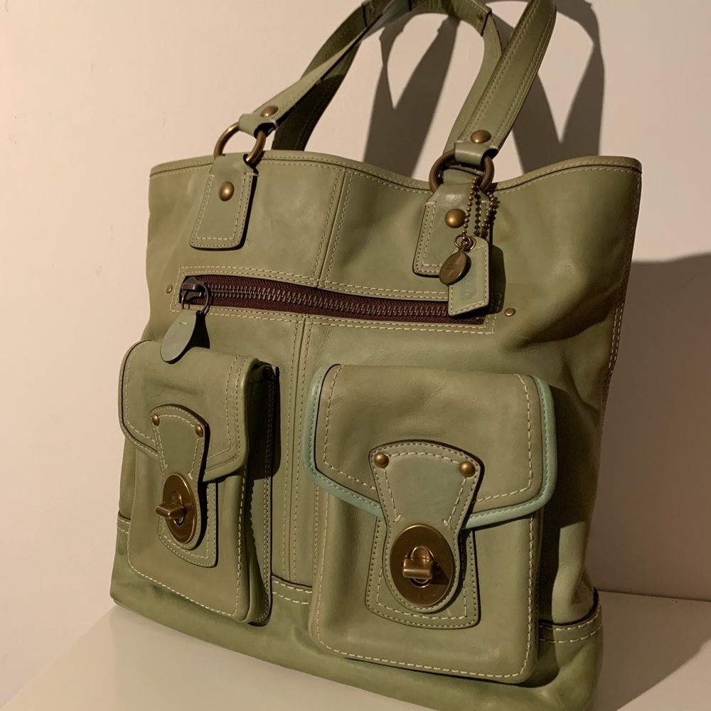 Mineral Green Coach Gigi Tote